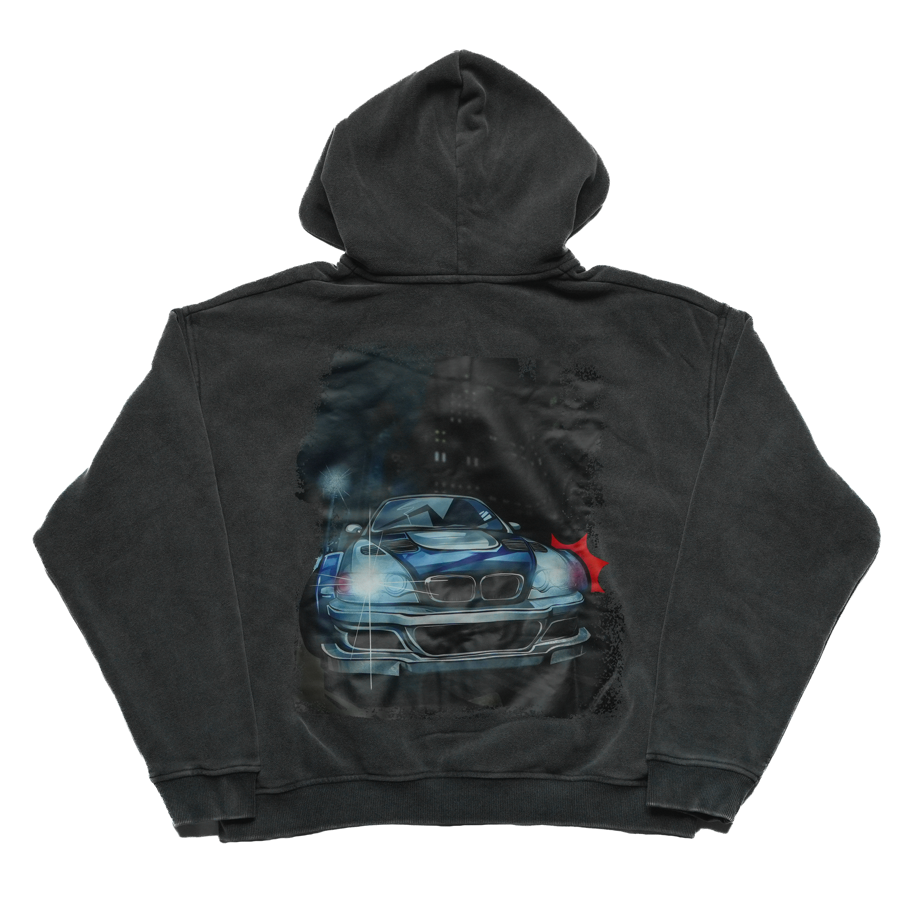 Kuru Boxy Washed Zip-Through Hoodie