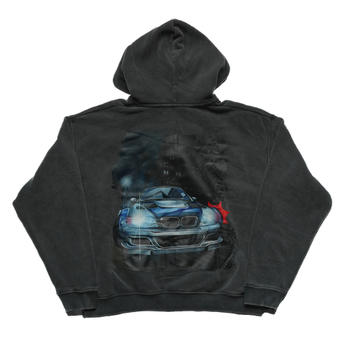 Kuru Boxy Washed Zip-Through Hoodie